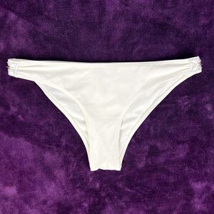 H&M White‎ Cream Rhinestone Beaded Bikini Bottoms Size 8